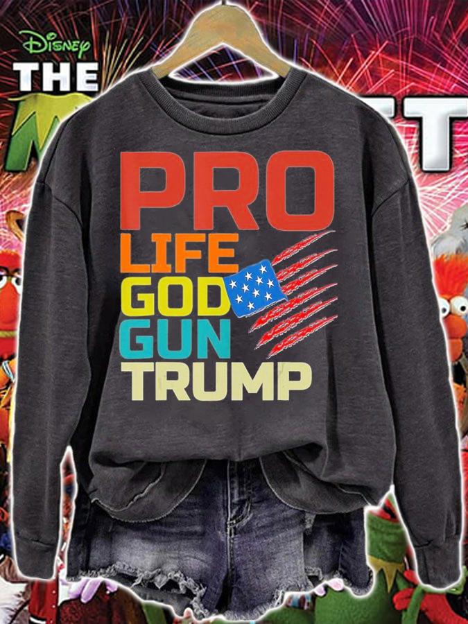 Pro Life Pro God Pro Gun Pro Donald Trump T-Shirt t-shirt