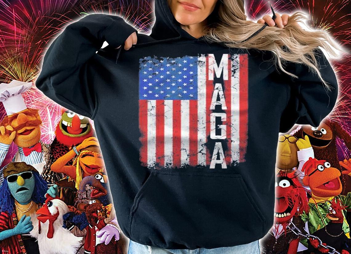 Vintage Grunge Maga American Flag Lover Funny Gift Shirt t-shirt hoodie