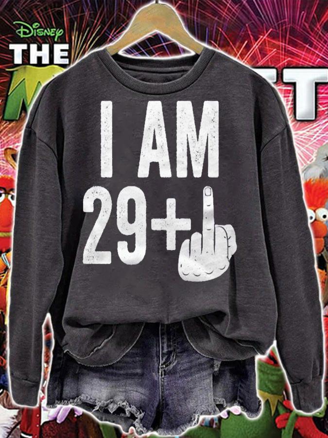 I Am 29 Plus Middle Finger 30Th Birthday Gift Shirt t-shirt sweatshirt