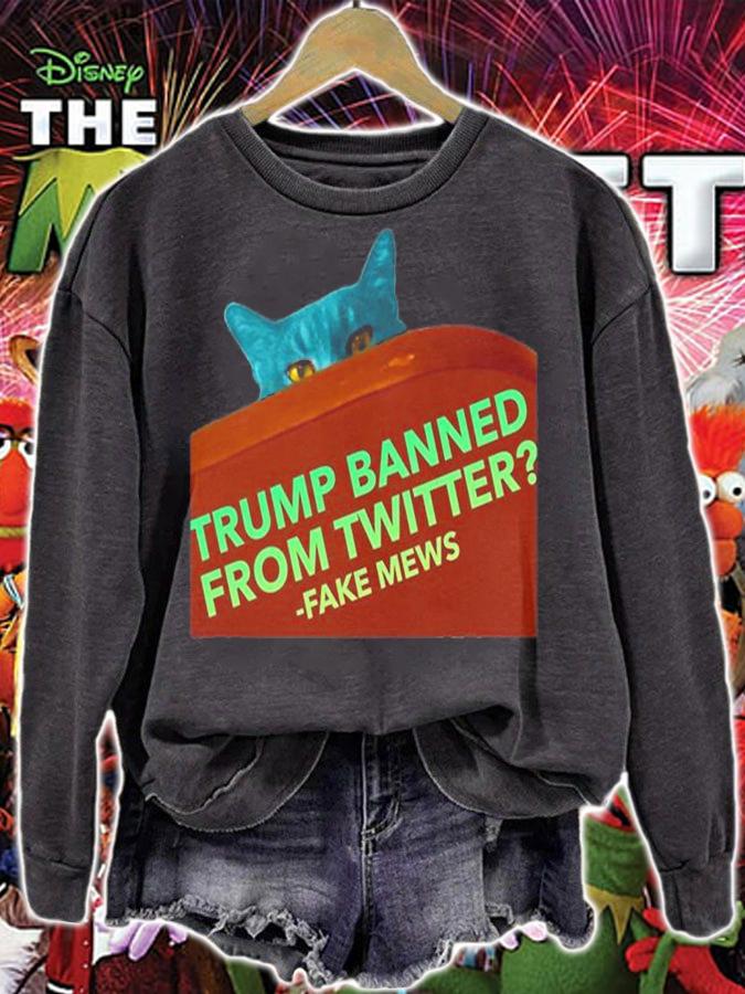 Sassy Political Cat Trump Banned from Twitter Fake T-Shirt t-shirt