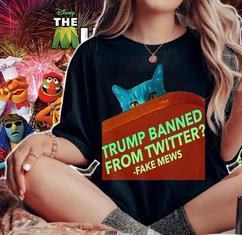 Sassy Political Cat Trump Banned from Twitter Fake T-Shirt t-shirt