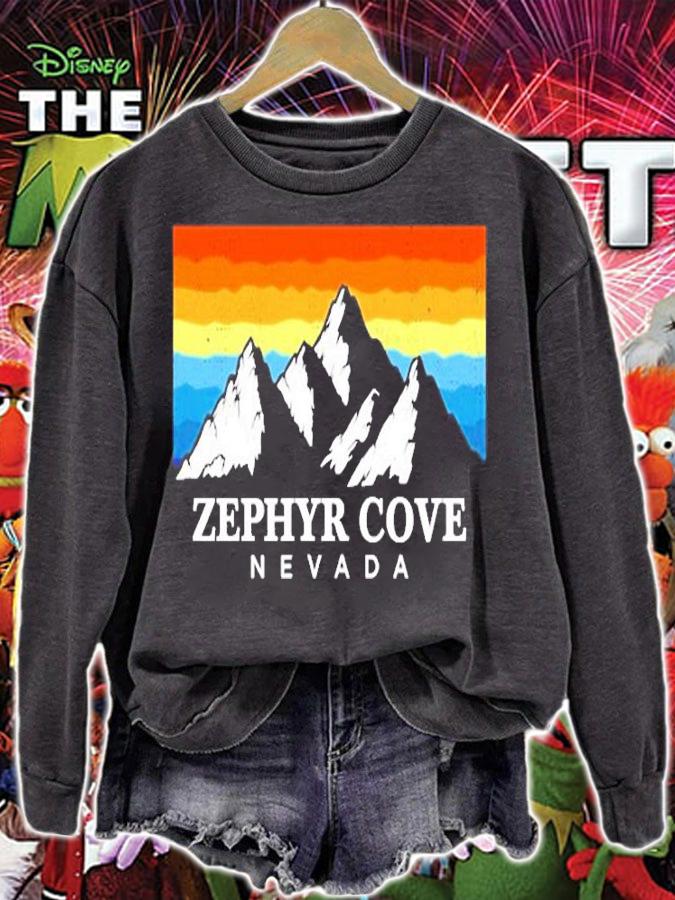 Vintage Zephyr Cove Nevada Mountain Hiking Souvenir Print T-Shirt t-shirt sweatshirt