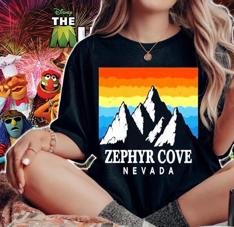 Vintage Zephyr Cove Nevada Mountain Hiking Souvenir Print T-Shirt t-shirt woman shirt