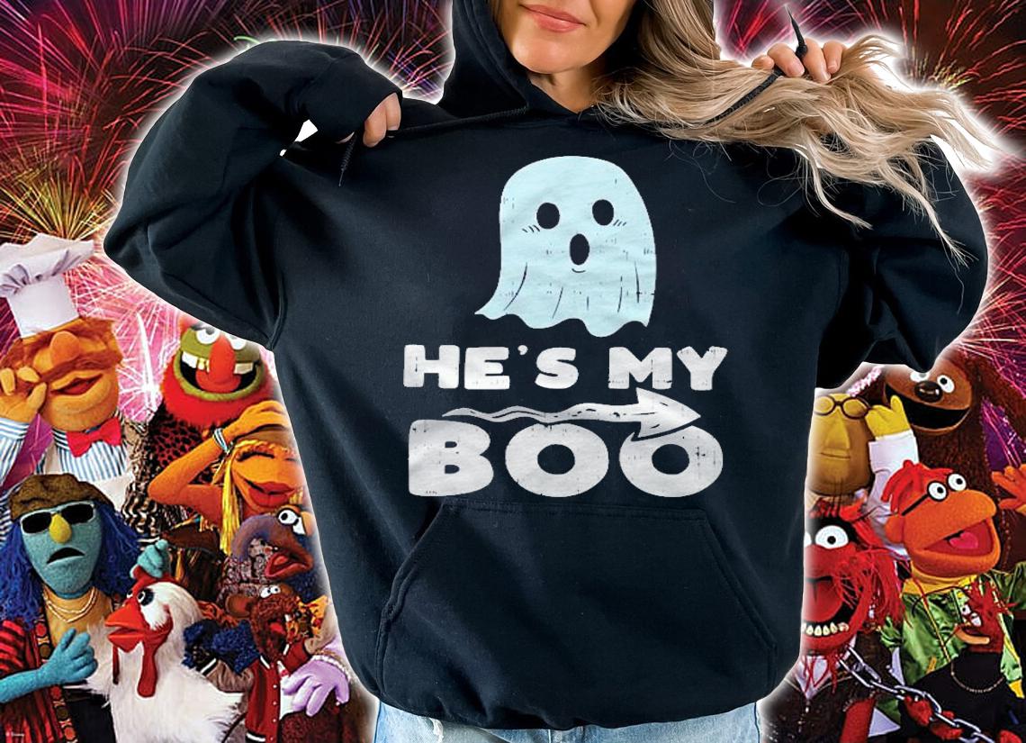 Womens Hes My Boo Cute Matching Couple Halloween Costume Girlfriend Shirt t-shirt hoodie