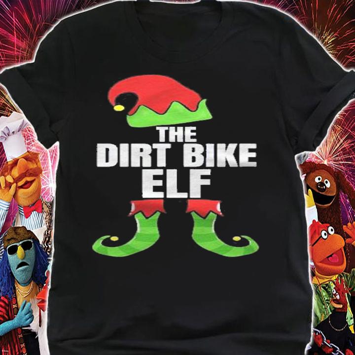 The Dirt Bike Elf Family Funny Christmas Group Pajama Gift Shirt t-shirt shirt