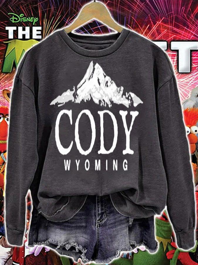 Cody Wyoming Cool Mountain Town T-Shirt sweatshirt