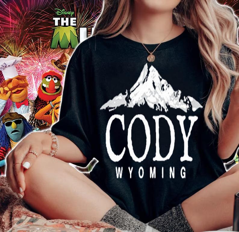 Cody Wyoming Cool Mountain Town T-Shirt woman shirt