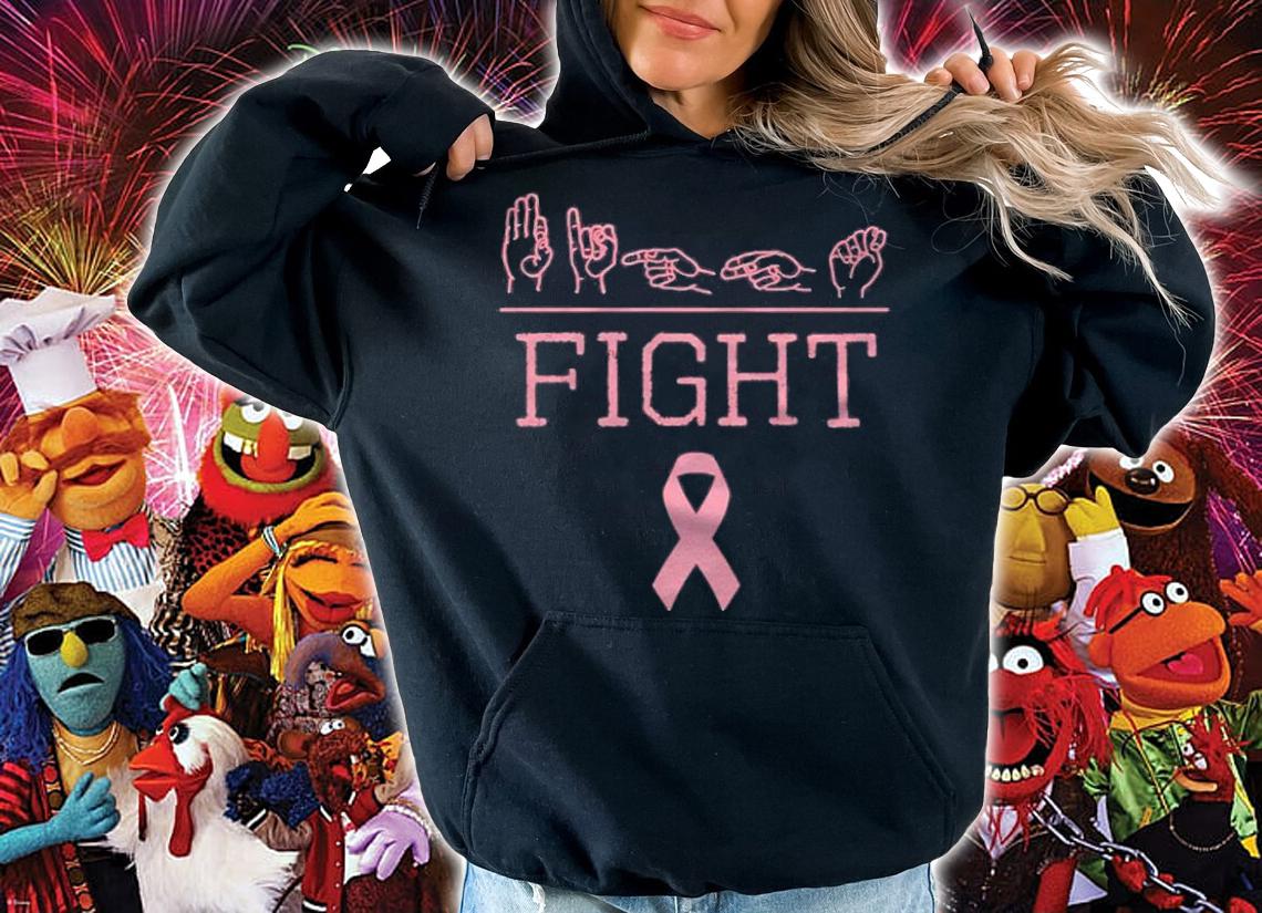 Deaf Pride Asl Fight Breast Cancer Awareness Ribbon Gift Shirt