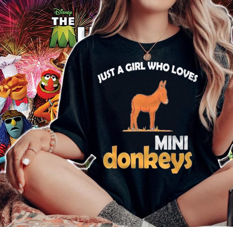Just A Girl Miniature Pet Lover Mini Donkeys Shirt woman shirt
