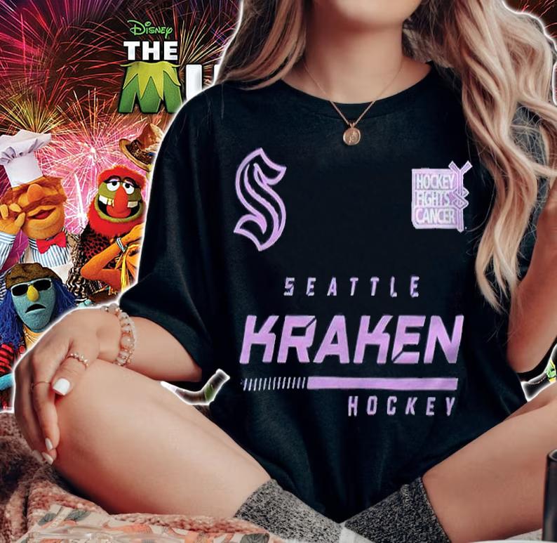 Seattle Kraken Hockey Fights Cancer T-shirt woman shirt