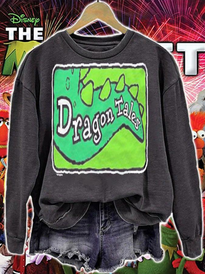 Dragon Tales Cartoon Logo Pullover Shirt sweatshirt