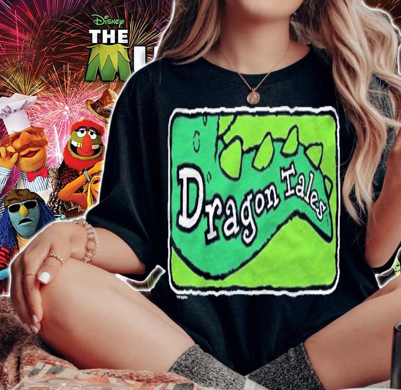 Dragon Tales Cartoon Logo Pullover Shirt woman shirt
