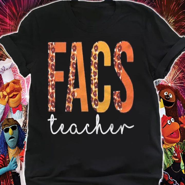 Facs Teacher Leopard Cute Fall Autumn Thanksgiving Shirt shirt