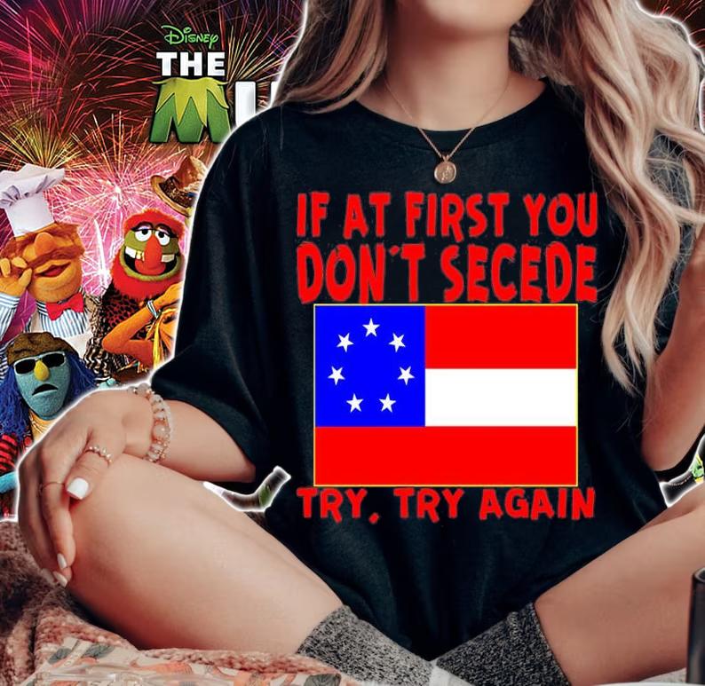 If At First You Dont Secede Try Try again T-Shirt