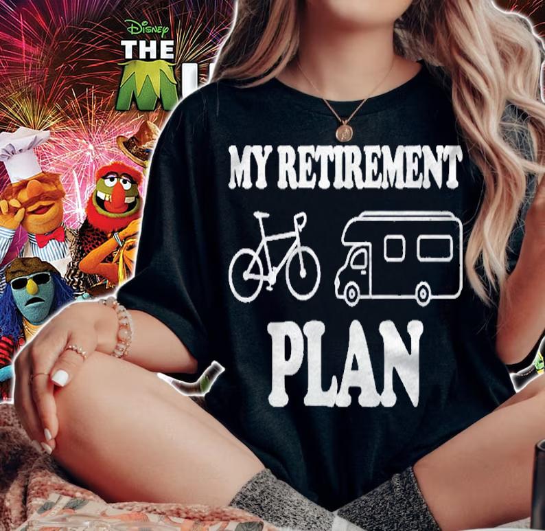 My Retirement Plan Bicycle Funny Bike Riders Motor Home Life Shirt woman shirt