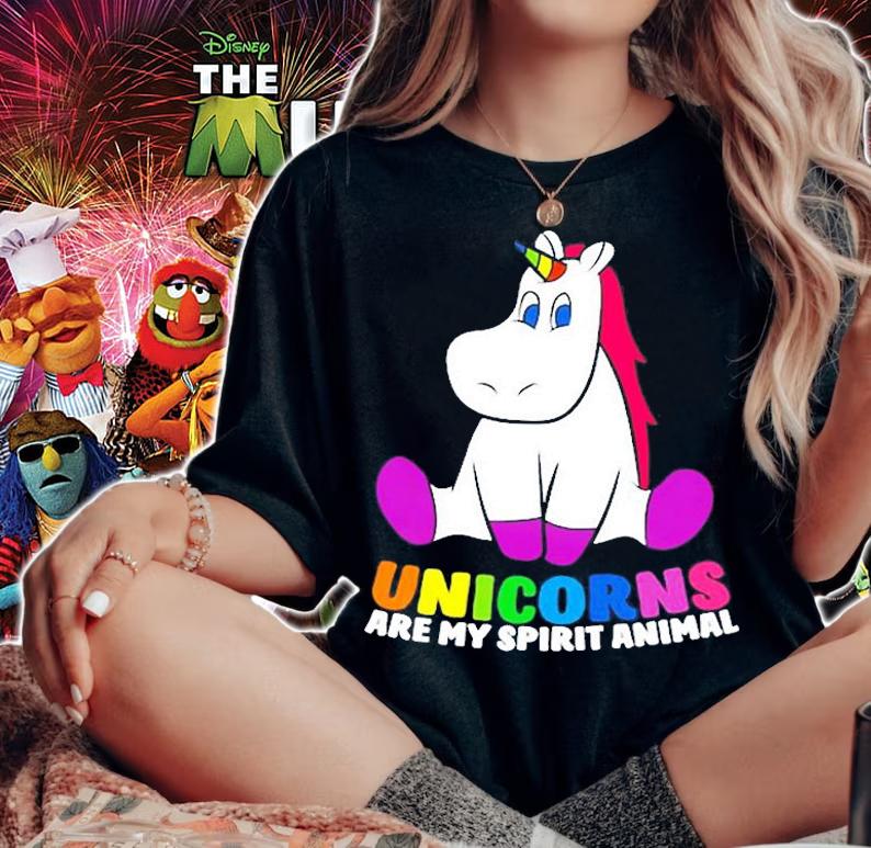 Unicorns Are My Spirit Animals Cute Unicorns Pullover T-Shirt woman shirt