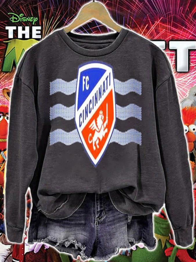 FC Cincinnati Shield And Waves T-Shirt
