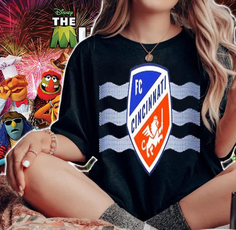 FC Cincinnati Shield And Waves T-Shirt