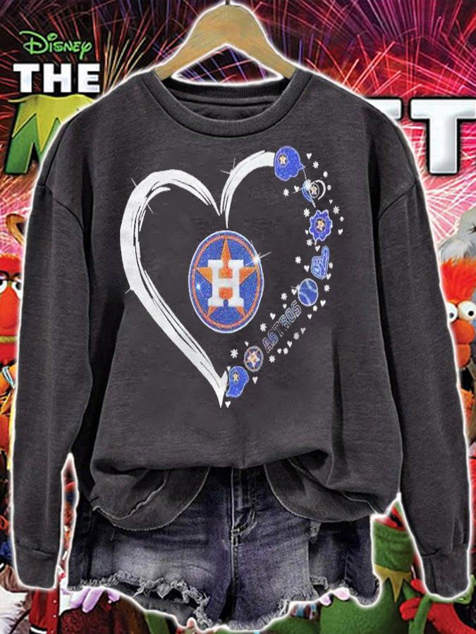 Houston Astros Baseball Team Love Heart Shirt sweatshirt