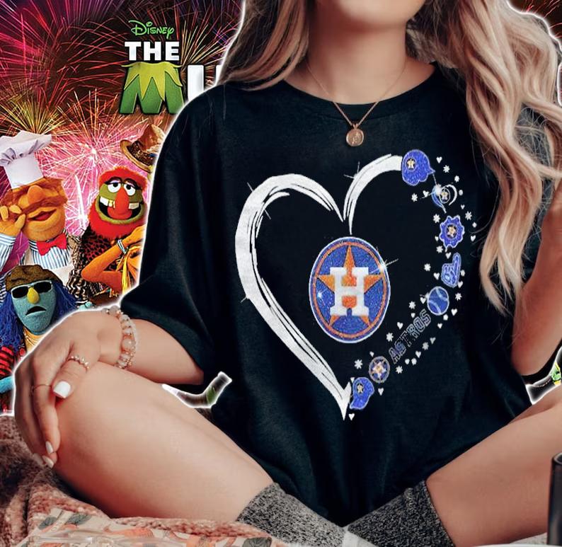 Houston Astros Baseball Team Love Heart Shirt woman shirt