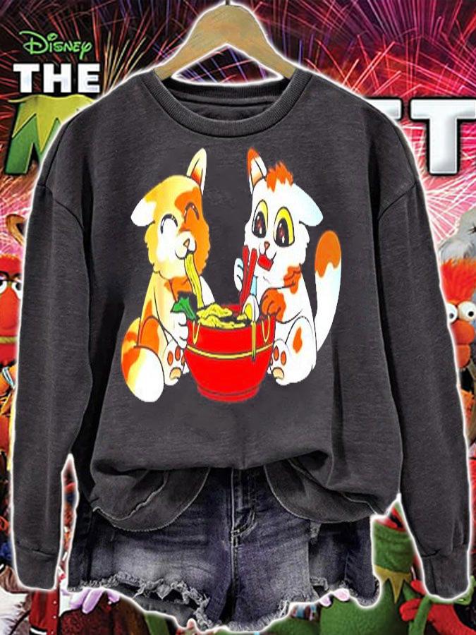 Ramen Noodles Shirt for Kawaii Cat Anime Japanese Food Lover T-Shirt sweatshirt