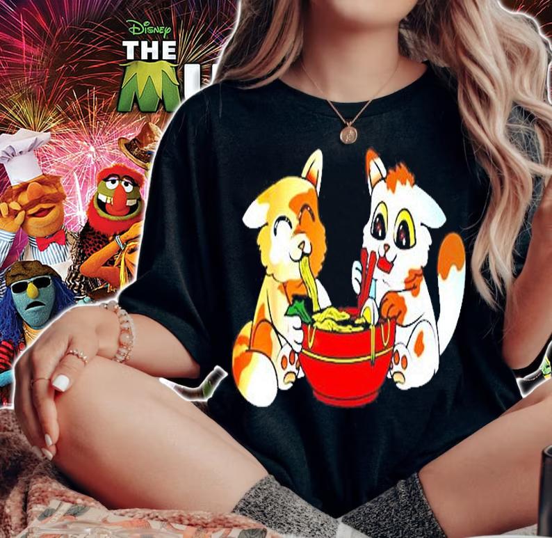 Ramen Noodles Shirt for Kawaii Cat Anime Japanese Food Lover T-Shirt woman shirt