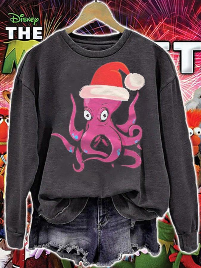 Santapus The Santa Octopus Christmas Shirt sweatshirt
