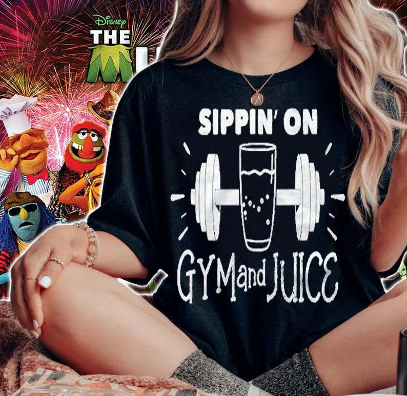Sippin On Gym & Juice For Men Women Vegan Workout Shirt