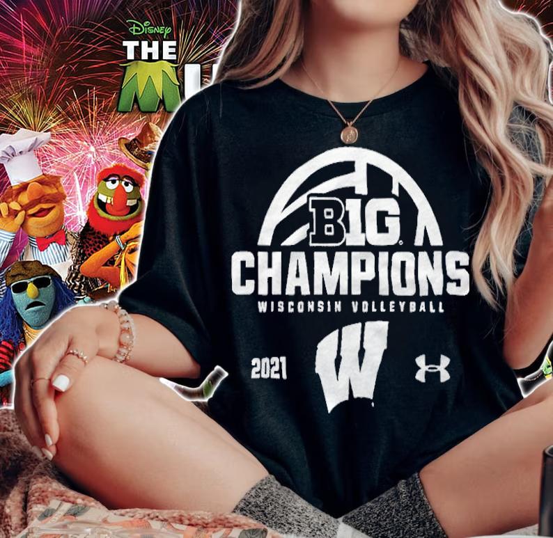Wisconsin Badgers 2021 volleyball Big Ten Champions T-shirt