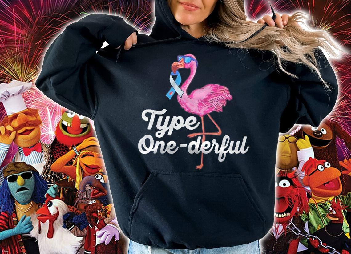 Type Onederful Cute Flamingo Type 1 Diabetes Awareness Shirt hoodie