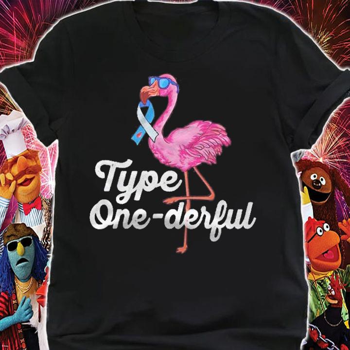 Type Onederful Cute Flamingo Type 1 Diabetes Awareness Shirt shirt