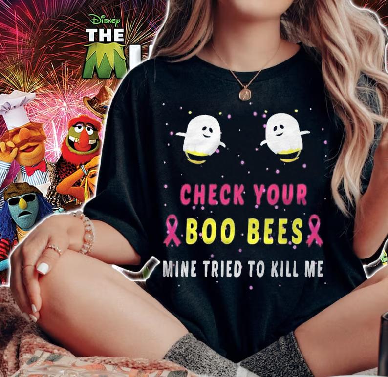 Check Your Boo Bees Mine Tried To Kill Me Halloween Gift T-shirt woman shirt