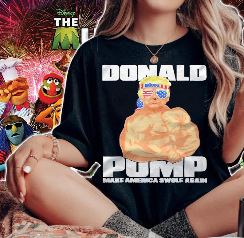 Funny Donald Pump make America swole again T-shirt