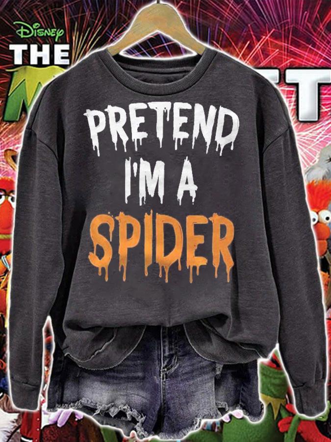 Funny Lazy Halloween Costume Shirt Pretend Im A Spider Premium Shirt