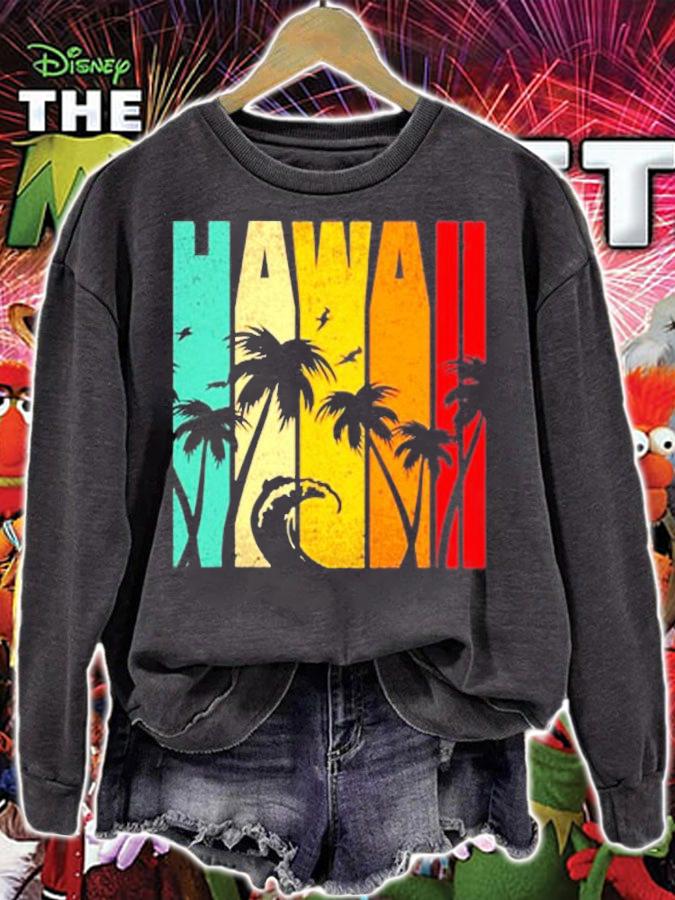 Hawaii Aloha State Vintage Retro Hawaiian Islands T-Shirt sweatshirt