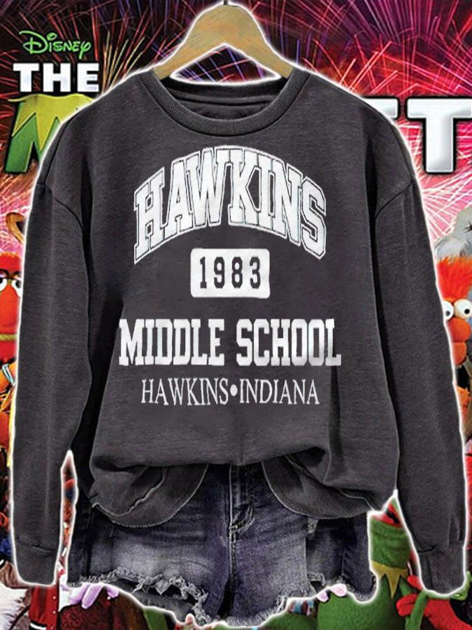 Hawkins 1983 Middle School Hawkins Indiana T-shirt sweatshirt