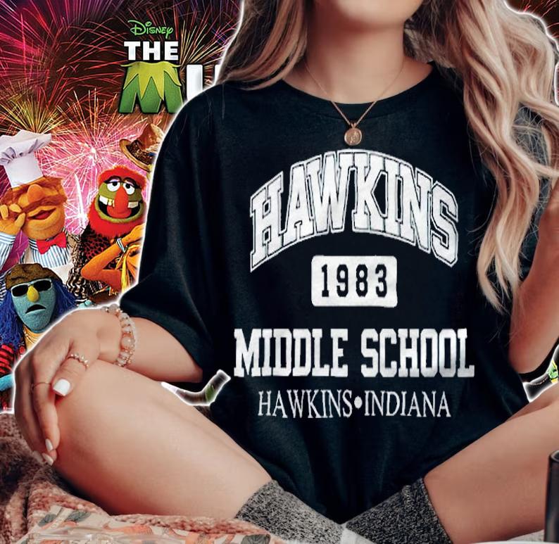 Hawkins 1983 Middle School Hawkins Indiana T-shirt woman shirt