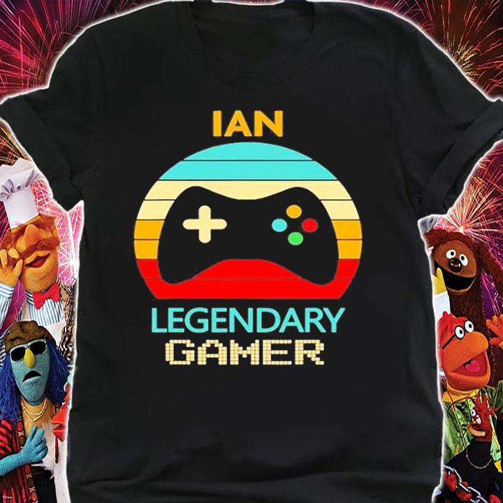 Ian Name Gift Personalized Legendary Gamer T-Shirt