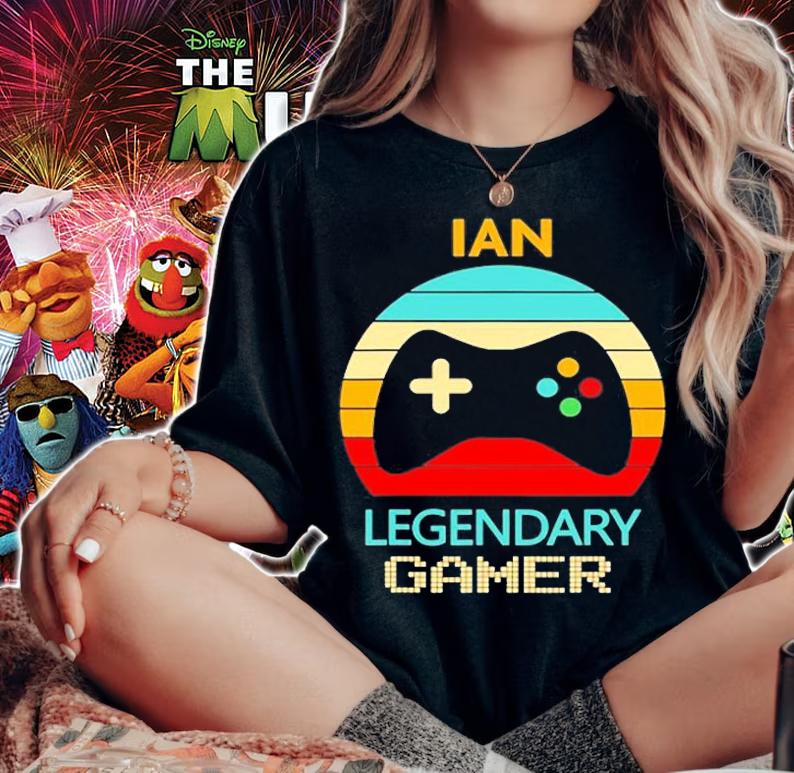 Ian Name Gift Personalized Legendary Gamer T-Shirt