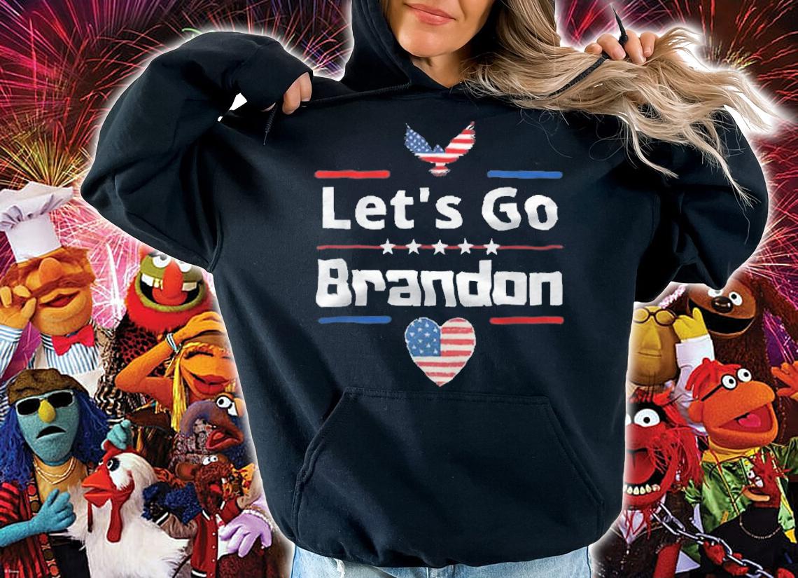 Let's Go Brandon Conservative Anti Liberal USA Flag Logo T-Shirt