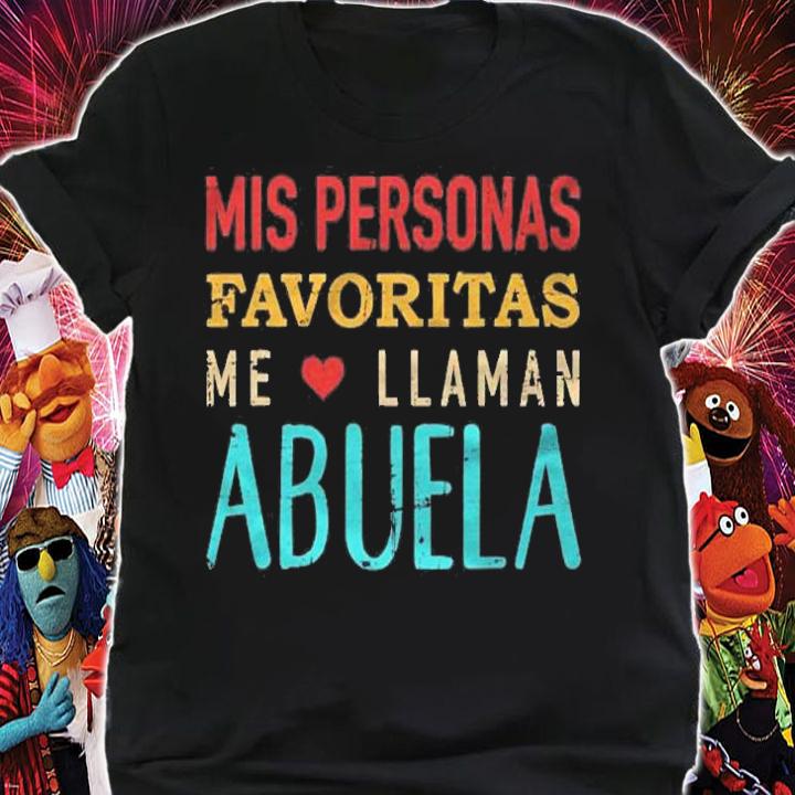 Mis Personas Favoritas Me Llaman Abuela Vintage Retro Shirt