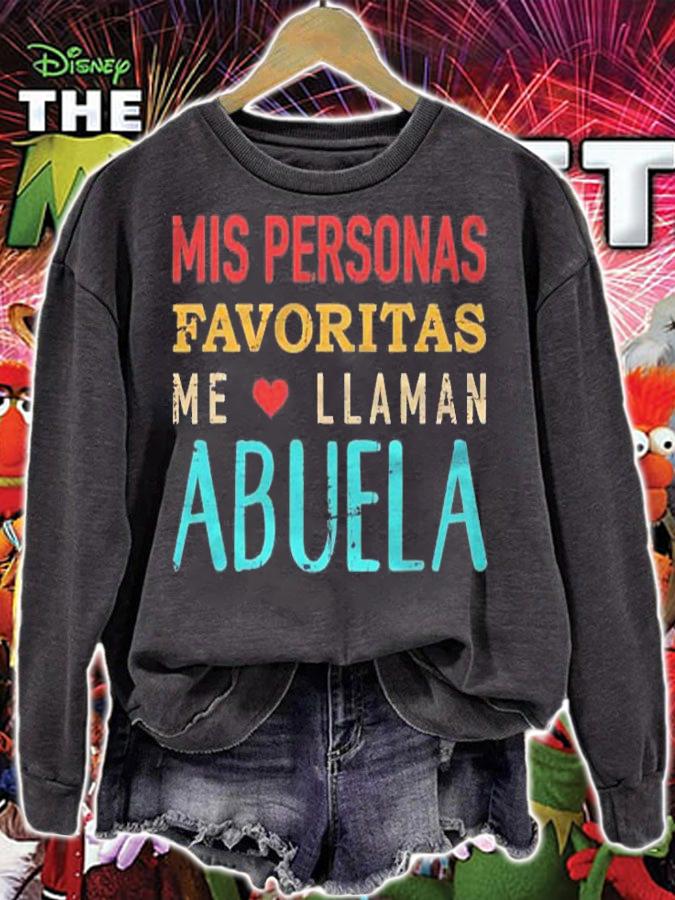 Mis Personas Favoritas Me Llaman Abuela Vintage Retro Shirt