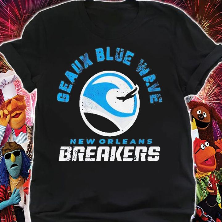 New Orleans Breakers Geaux Blue Wave T-Shirt shirt
