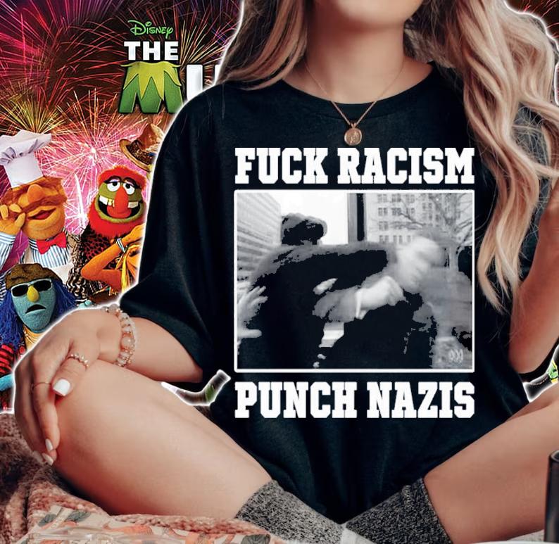 Official Pedro L. Gonzalez Fuck Racism Punch Nazis Shirt woman shirt