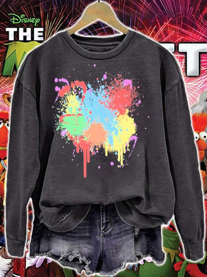 Pretty Pastel Paint Splatter Painting Art T-Shirt sweatshirt