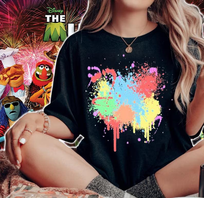 Pretty Pastel Paint Splatter Painting Art T-Shirt woman shirt
