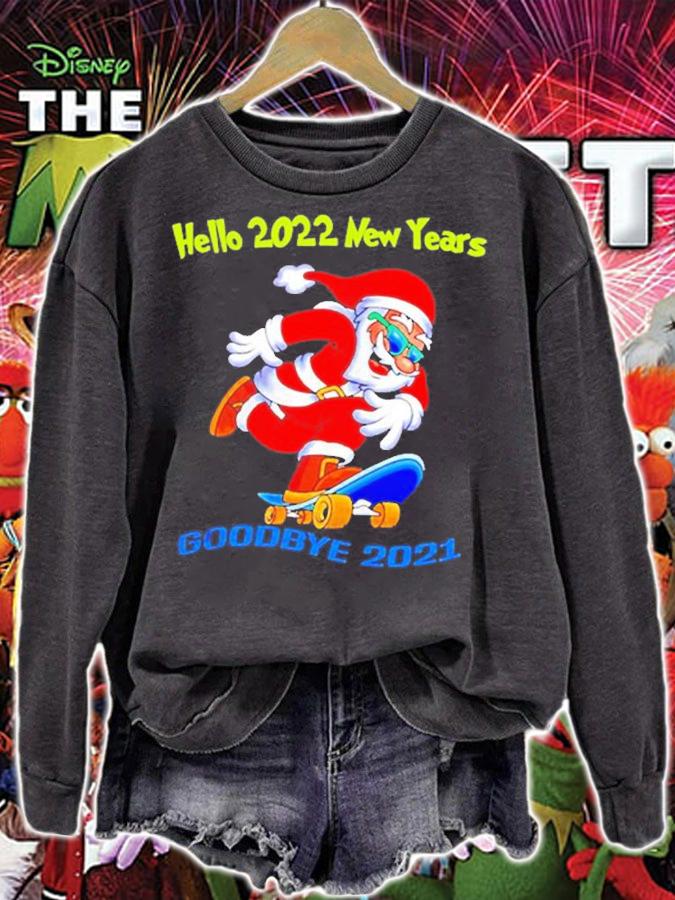 Santa Goodbye 2021 Hello 2022 New Years T-Shirt