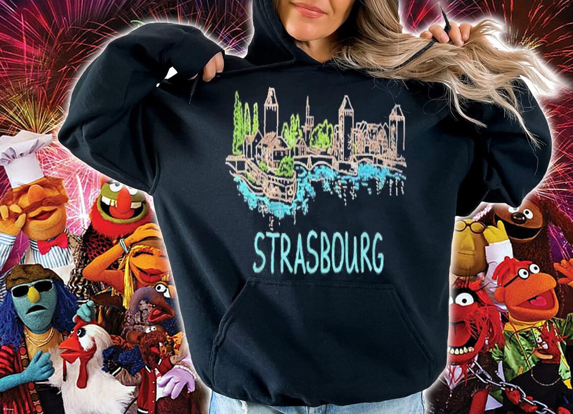 Strasbourg France Unique Hand Drawn Art Gift Men Women T-shirt