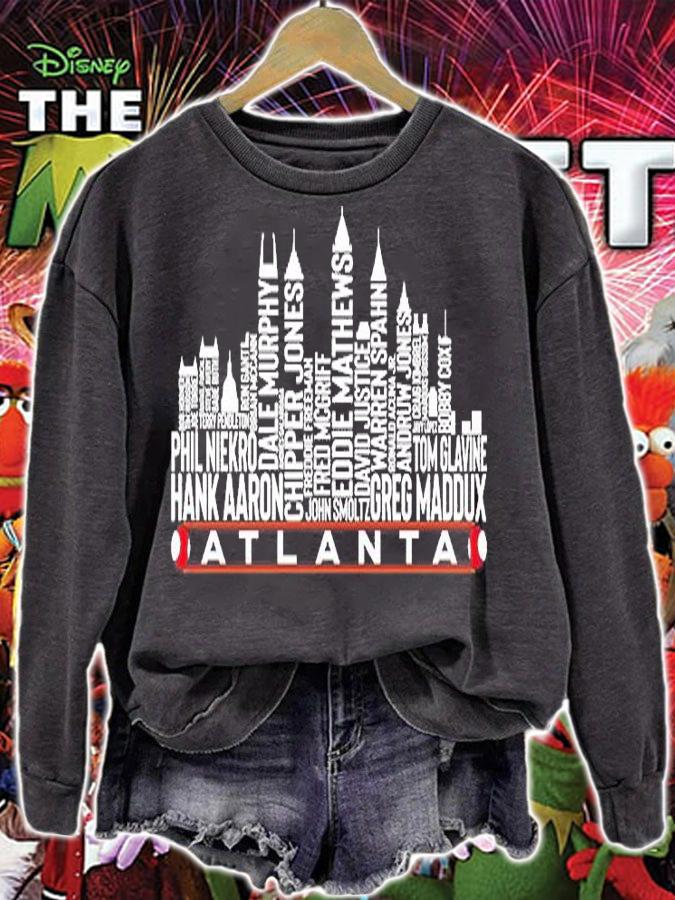 The Legends Atlanta City Skyline Of The Atlanta Baseball Team T-Shirt sweatshirt