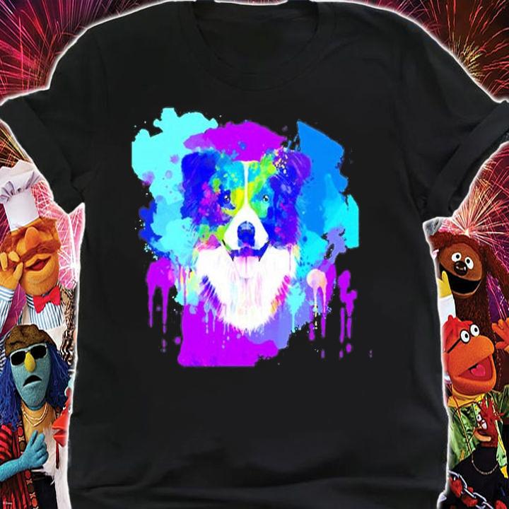Watercolor Border Collie T-Shirt shirt